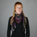 Baumwolltuch - Keltisches Tribal schwarz - tie dye 01 - quadratisches Tuch