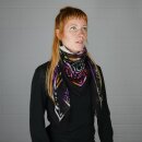 Cotton scarf - Celtic Tribal black - tie dye 01 - squared kerchief