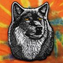 Aufnäher - Wolf - Wolfsgesicht gelbe Augen - Patch