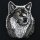 Aufnäher - Wolf - Wolfsgesicht gelbe Augen - Patch