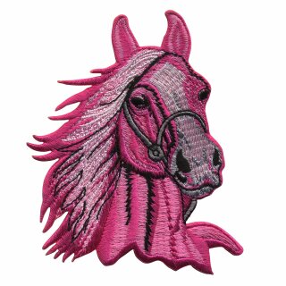 Aufnäher - Pferd - pink-rosa - Patch
