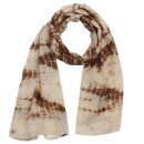 Schal - Bamboo - braun tie dye - 40x140 cm - Halstuch