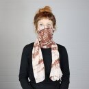 Schal - Bamboo - braun tie dye - 40x140 cm - Halstuch