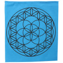 Prayer flag - flag - Sacred Geometry - Flower of Life - Chakra Colours - Fabric - approx. 24 x 21 cm