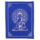 Gebetsfahne - Flagge - Blume des Lebens - Buddha - Stoff - ca. 20 x 15 cm