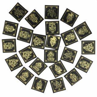 Gebetsfahne - Flagge - Ganesha - schwarz - Papier - ca. 10,5 x 10,5 cm
