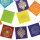 Prayer flag - flag - Sacred Geometry - multicoloured - Chakra colours - paper - approx. 10,5 x 10,5 cm