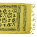 Tibetischer Gebetsschal - Schal - 140 x 55 cm - gelb - Om