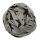Cotton scarf - Stars 8 cm grey - black - squared kerchief