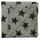 Cotton Scarf - Stars 8 cm grey - black - squared kerchief