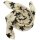 Cotton Scarf - Stars 8 cm beige - black - squared kerchief