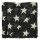 Baumwolltuch - Sterne 8 cm schwarz - beige - quadratisches Tuch