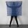 Baumwolltuch - Peace Muster 10 cm blau - schwarz - quadratisches Tuch