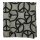 Cotton Scarf - Peace sign pattern 10 cmgrey - black - squared kerchief