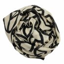 Cotton scarf - Peace sign pattern 10 cmbeige - black - squared kerchief