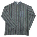 Cotton shirt - Shirt - model 02 - stripes blue-green