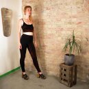 Leggings - Batik - Rain - schwarz -rot-zinnoberrot