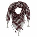 Kufiya - white - rose-red - Shemagh - Arafat scarf