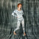 Leggings - Batik - Allover - cream - black-grey