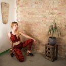 Leggings - Batik - Haze - schwarz - rot-zinnoberrot