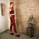 Leggings - Batik - Haze - schwarz - rot-zinnoberrot