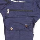 Premium Gürteltasche - Buddy - blau - silberfarben - Bauchtasche - Hüfttasche