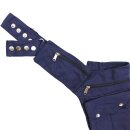 Premium Gürteltasche - Buddy - blau - silberfarben - Bauchtasche - Hüfttasche