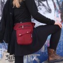 Premium Hip Bag - Buddy - red-bordeaux - brass-coloured - Bumbag - Belly bag