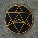 Patch - Star - Tetrahedron - Merkaba - sacred geometry - gold or silver - Patch