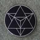 Patch - Star - Tetrahedron - Merkaba - sacred geometry - gold or silver - Patch