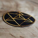 Patch - Star - Tetrahedron - Merkaba - sacred geometry - gold or silver - Patch