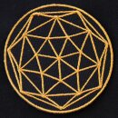 Aufnäher - Dodekaeder - Metatrons Würfel - heilige Geometrie - gold oder silber - Patch