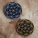 Aufnäher - Dodekaeder - Metatrons Würfel - heilige Geometrie - gold oder silber - Patch