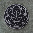 Aufnäher - Dodekaeder - Metatrons Würfel - heilige Geometrie - gold oder silber - Patch