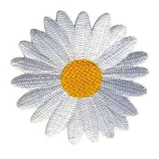 Aufnäher - Gänseblümchen - Blüte - weiß - Patch