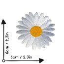 Aufnäher - Gänseblümchen - Blüte - weiß - Patch