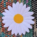 Aufnäher - Gänseblümchen - Blüte - weiß - Patch
