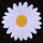 Aufnäher - Gänseblümchen - Blüte - weiß - Patch