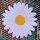 Aufnäher - Gänseblümchen - Blüte - weiß - Patch
