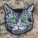Patch - Cat head - eyes green - patch