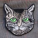 Patch - Cat head - eyes green - patch