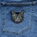 Patch - Cat head - eyes green - patch