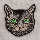 Patch - Cat head - eyes green - patch