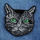 Patch - Cat head - eyes green - patch