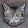 Patch - Cat head - eyes green - patch