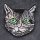 Patch - Cat head - eyes green - patch