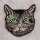 Patch - Cat head - eyes green - patch