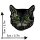 Patch - Cat head - eyes green - patch