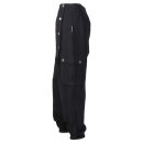 Unisex Haremshose - Pumphose - Sarouel mit Knopfleiste - Yogi Pants - Cargohose - schwarz