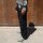 Unisex Haremshose - Pumphose - Sarouel mit Knopfleiste - Yogi Pants - Cargohose - schwarz
